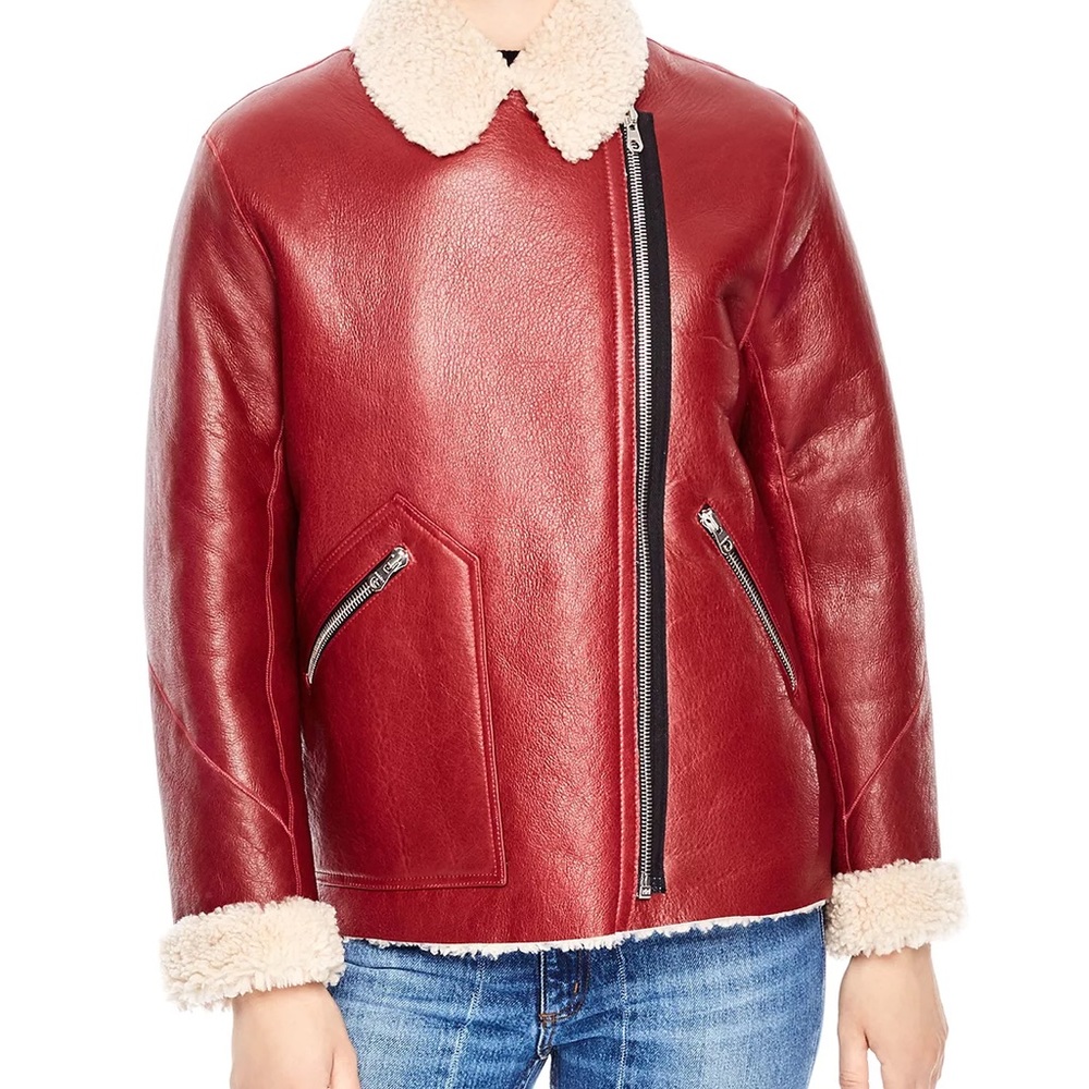 SANDRO Alan Shearling Jacket - Picture 2 of 3